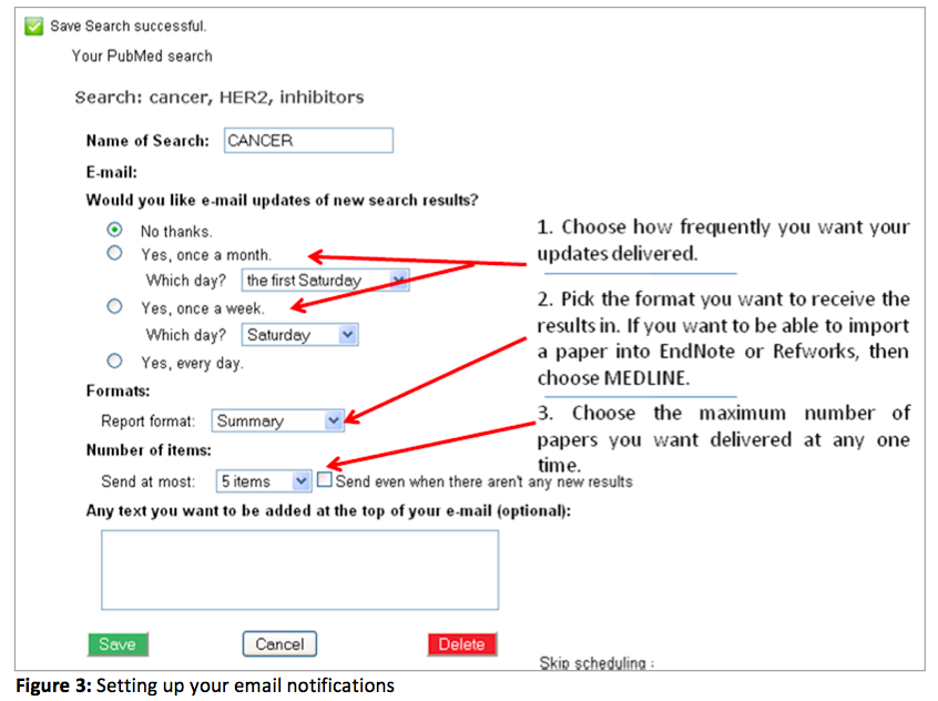 Setting up a PubMed Alert in 3 Easy Steps