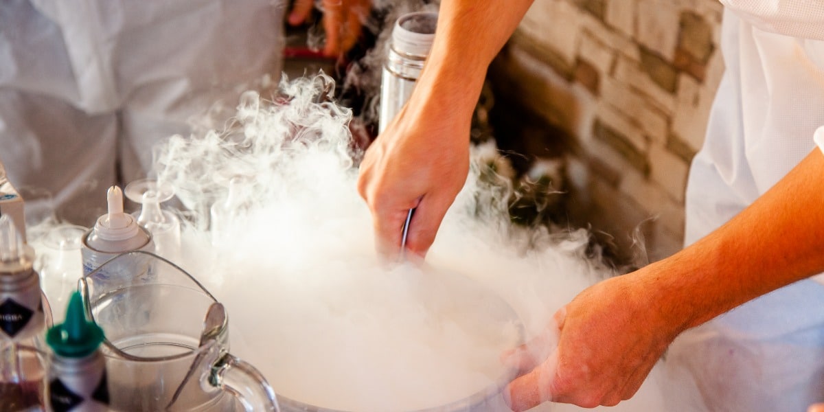 Liquid nitrogen safety - using liquid nitrogen to make icecream highlights potential safety issues