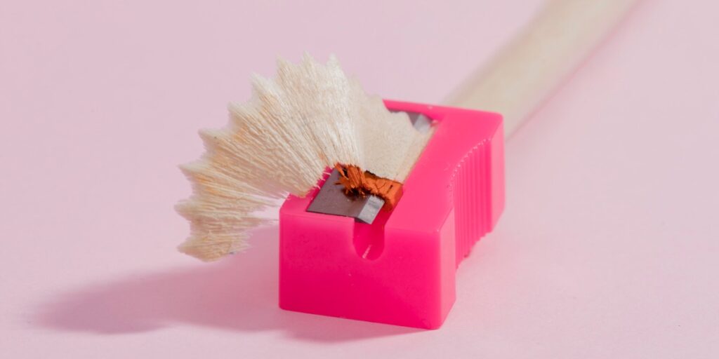 Image of a pencil sharpener to depict sharpening western blot image by handling non-specific binding