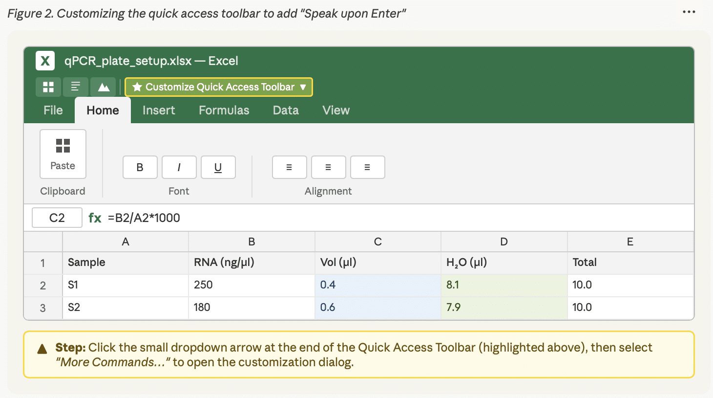 Microsoft Excel Can Help You Set Up Multi-Well Plates in qPCR Plate Design
