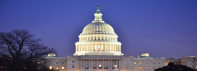 capitol building at night