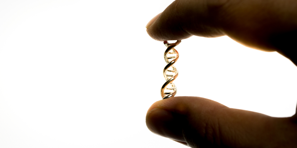 Hand showing isolation of DNA helix