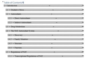 Using Word to Write your Thesis: Making a Table of Contents, Inserting Captions, and Cross-referencing