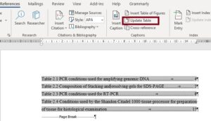 Using Word to Write your Thesis: Making a Table of Contents, Inserting Captions, and Cross-referencing