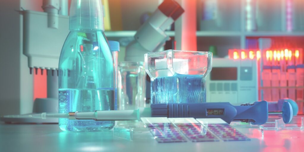 Image of histology slides to represent tissue processing for histology