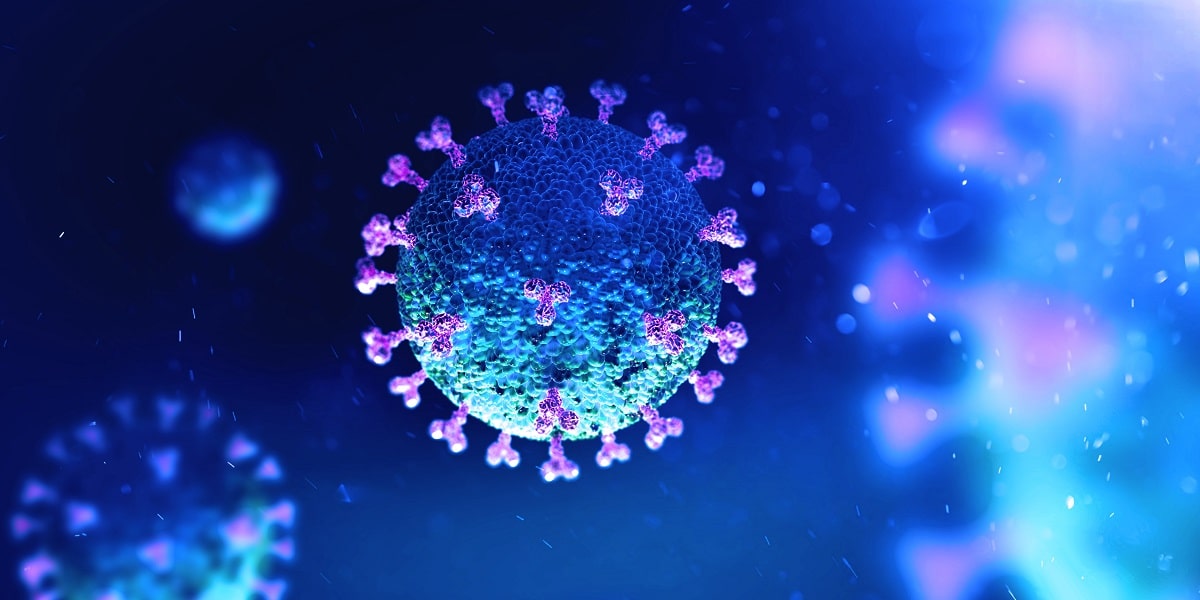 Image of SARS-CoV-2 virus to represent immunoassays for SARS-CoV-2