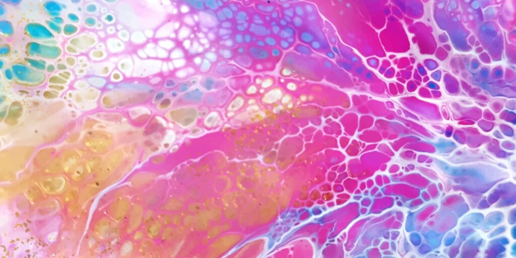 A multicoloured marble-effect background created with paint to represent immunohistochemistry basics