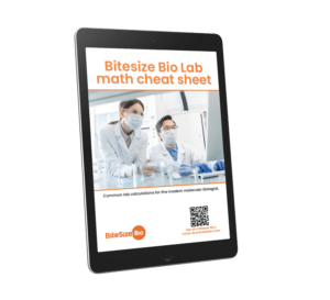 Image of Bitesize Bio's lab math cheat sheet