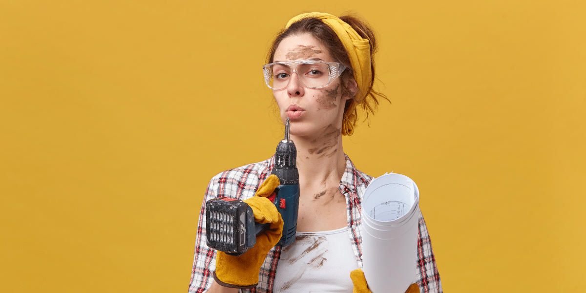 A person holding power tools doing DIY to depict making DIY chemically competent cells