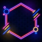 Neon coloured hexagon to represent chemiluminescence in how to make ECL reagent