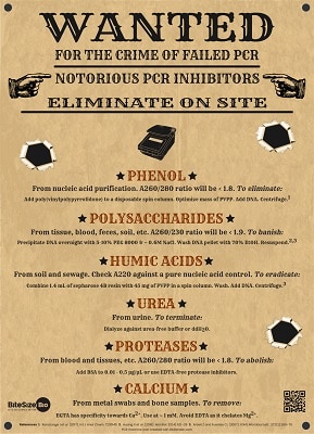 Image of Bitesize Bio's free PCR inhibitors poster