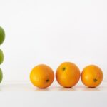 Apples and oranges to show different datasets when comparing two sets of data