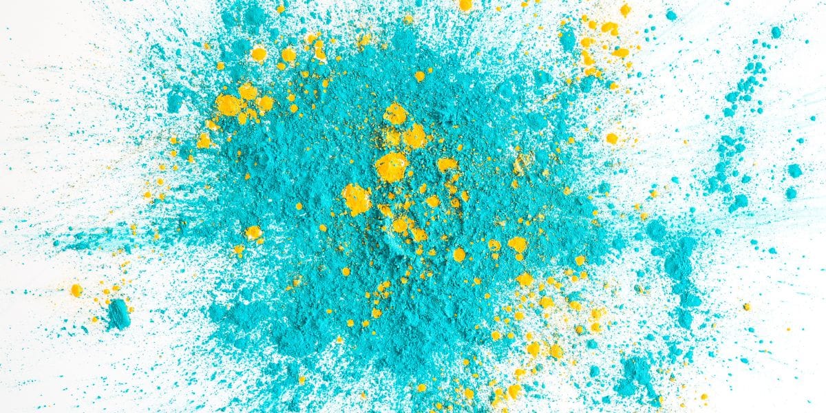 Colored powder depicting Flow Cytometry Training.