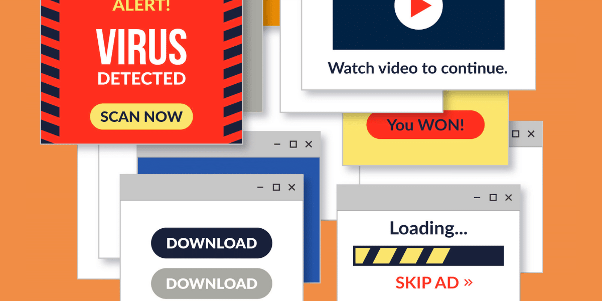 Pop-up ads and virus alerts cluttered